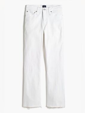 J. Crew Mid-Rise Flare Crop Jeans in White Size 30 Style AW391